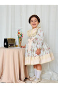 Mint Yeşili Uzun Kollu Vintage Bebek Elbise