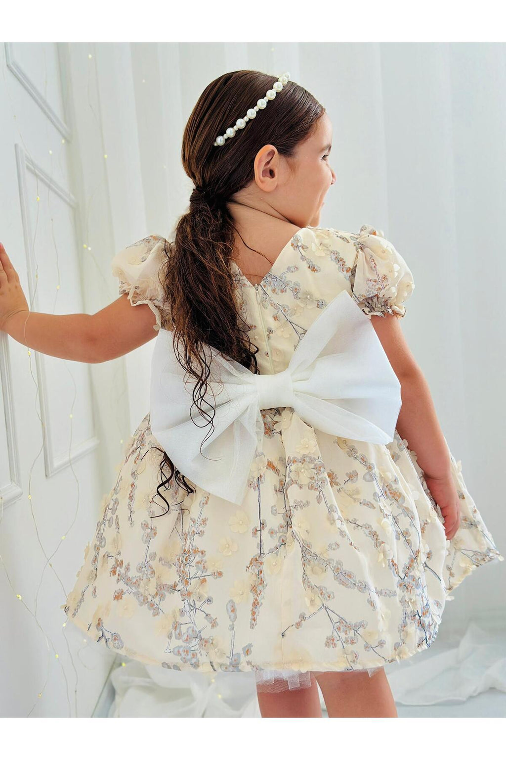Hly Karol Krem Vintage Yılbaşı Kız Bebek Elbisesi 4