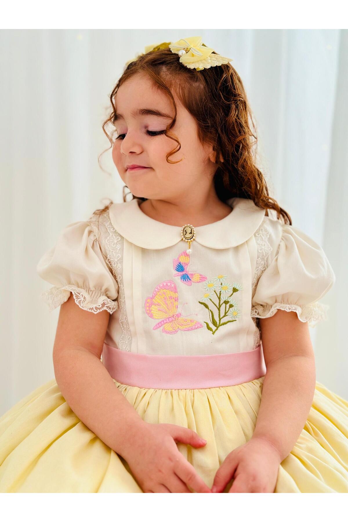 Sarı Kız Bebek Elbisesi 4