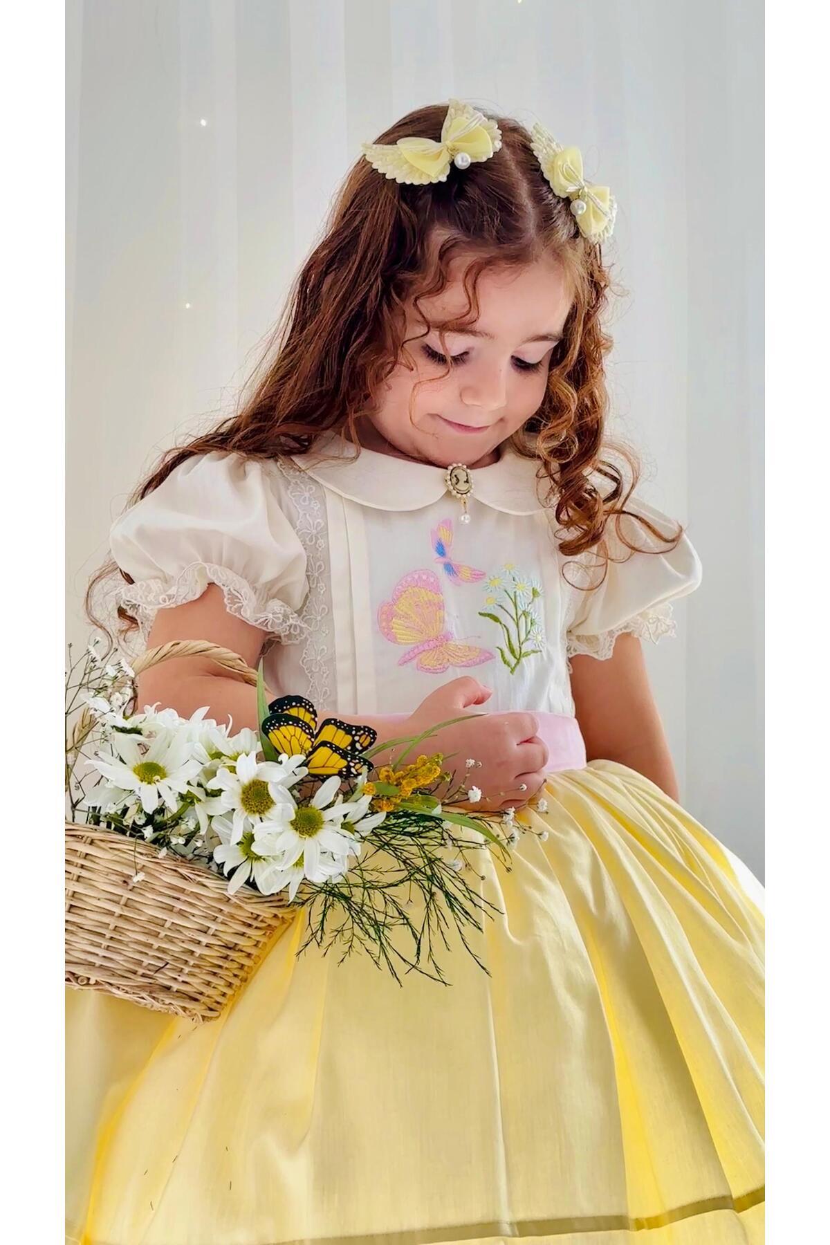 Sarı Kız Bebek Elbisesi 6