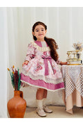 Pembe Royal Vintage Kız Bebek Elbise