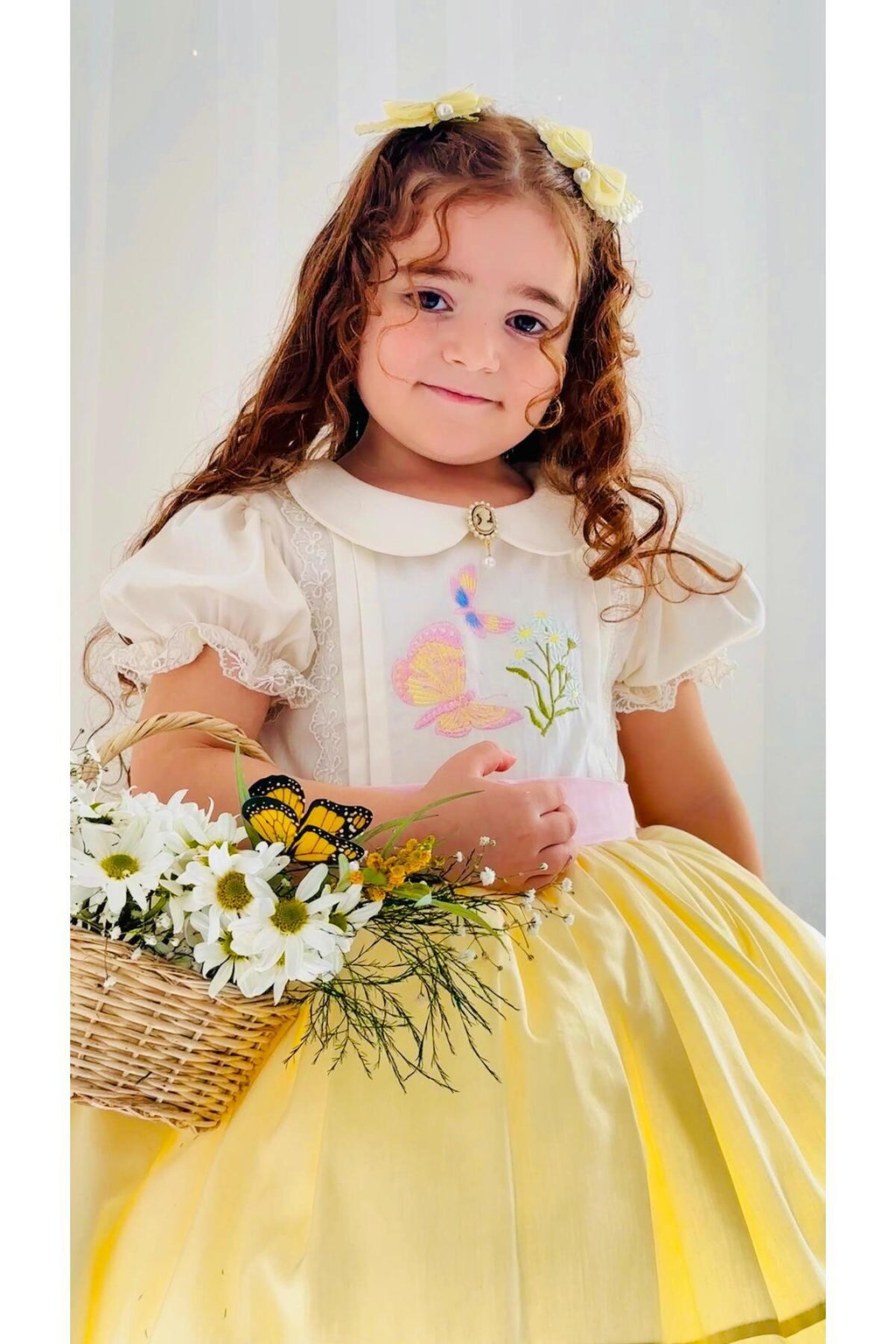 Sarı Kız Bebek Elbisesi